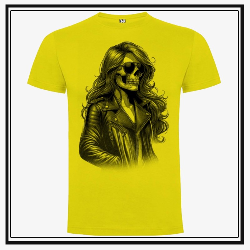 Camiseta Biker Woman Skull Camiseta Biker Woman Skull
