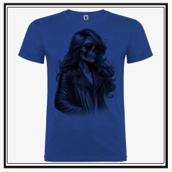 Camiseta Biker Woman Skull