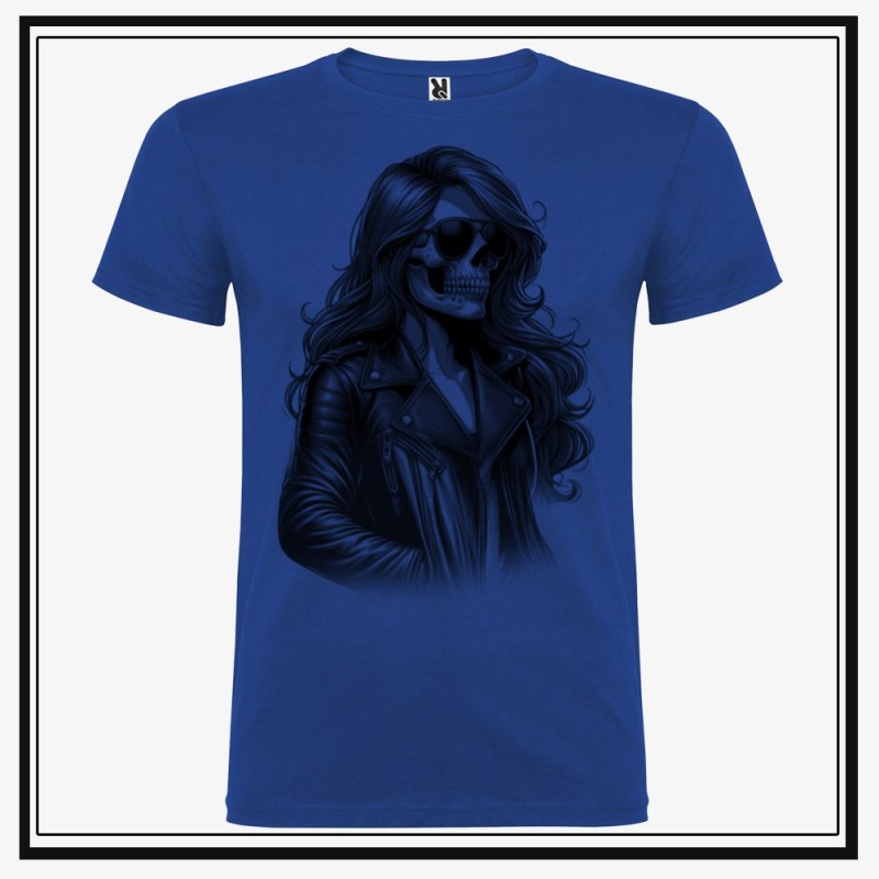 Camiseta Biker Woman Skull Camiseta Biker Woman Skull