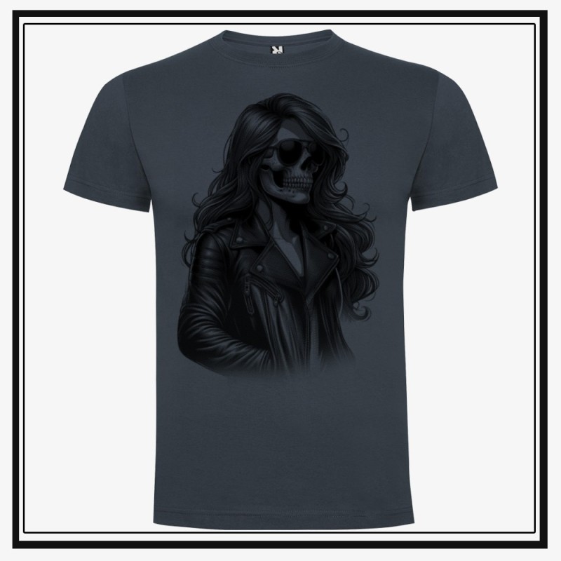 Camiseta Biker Woman Skull Camiseta Biker Woman Skull