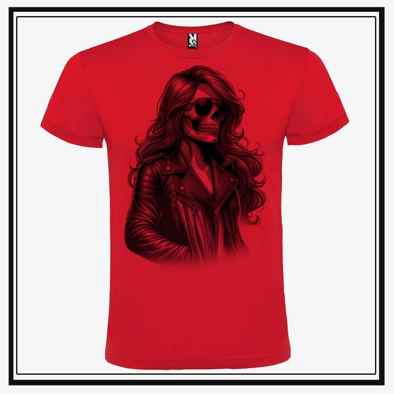 Camiseta Biker Woman Skull Camiseta Biker Woman Skull