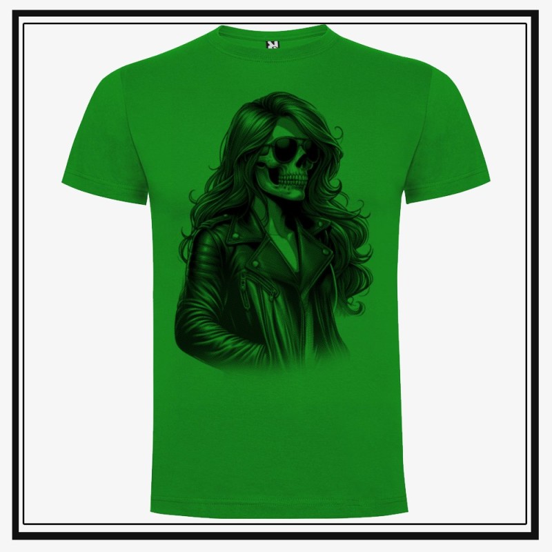 Camiseta Biker Woman Skull Camiseta Biker Woman Skull